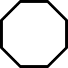 Octagon Outline Shape Outline Svg Vector, Free Vectors File